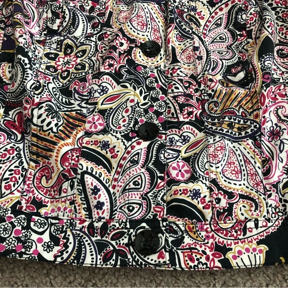Charter Club Multicolored Paisley Jacket Womens S - Picture 2 of 11